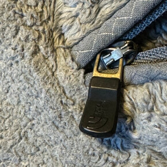 the north face 1/4 zip womens pull over grey medium front pocket fleece - Picture 5 of 9